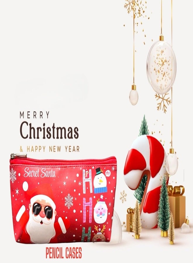 Le Delite Santa Claus Stationery Gift Set for Kids I new year Merry Christmas goody gift set cute stylish School Stationery Pencil Pouch with Bag Diary I santa claus Gift for Kids (fur combo xmas) - Image 4